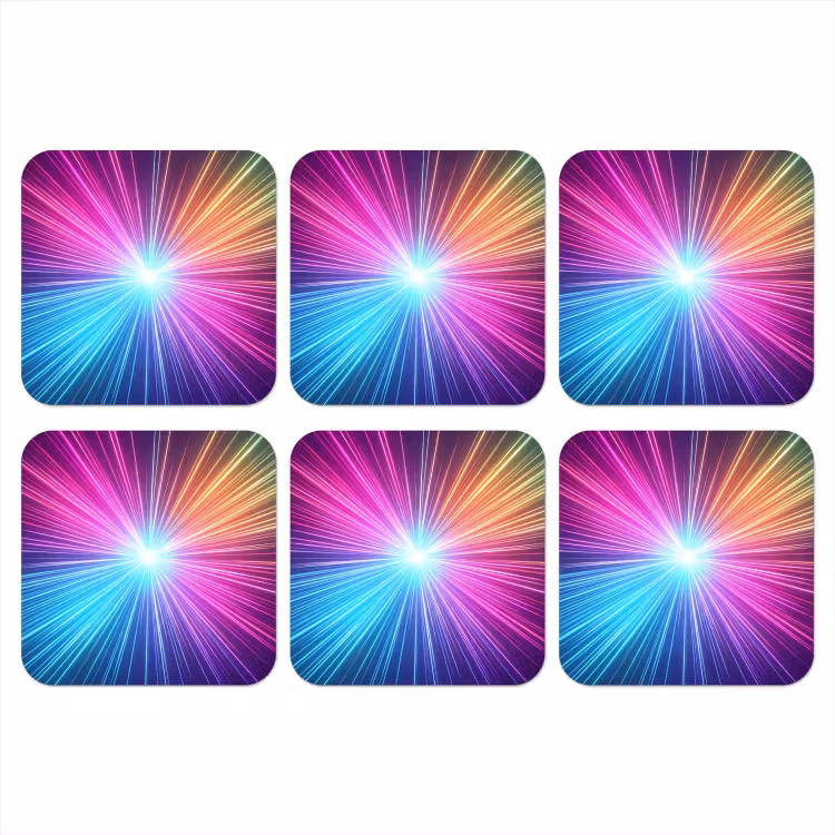 Onderzetter - Abstract - Light - Burst - Modern - Colorful — 1