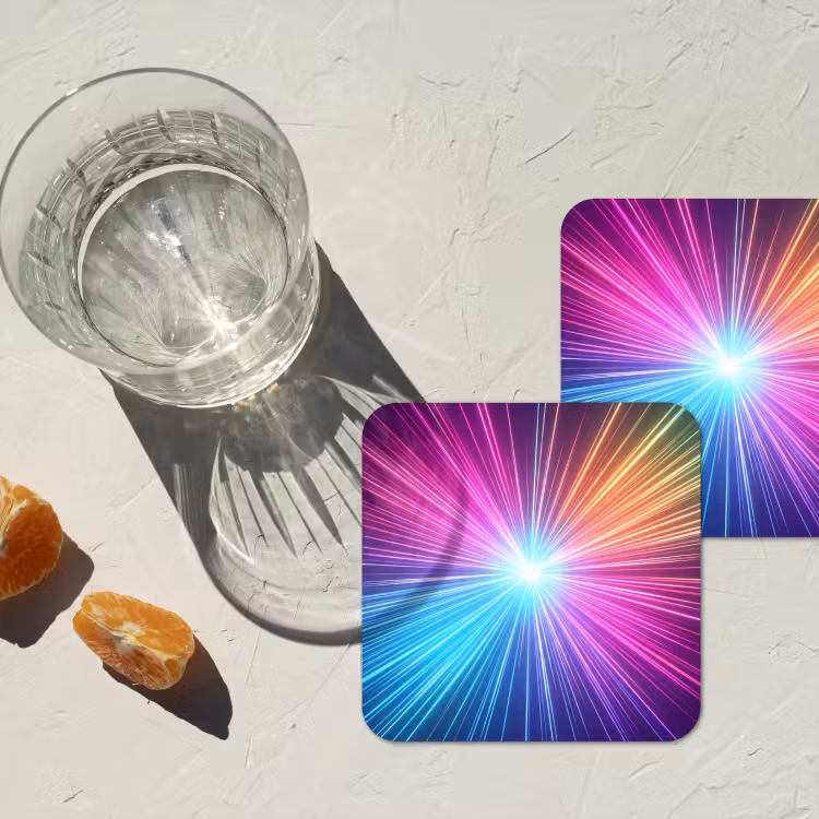Onderzetter - Abstract - Light - Burst - Modern - Colorful — 3
