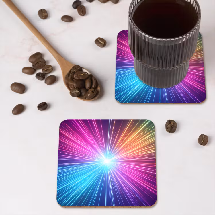 Onderzetter - Abstract - Light - Burst - Modern - Colorful — 4
