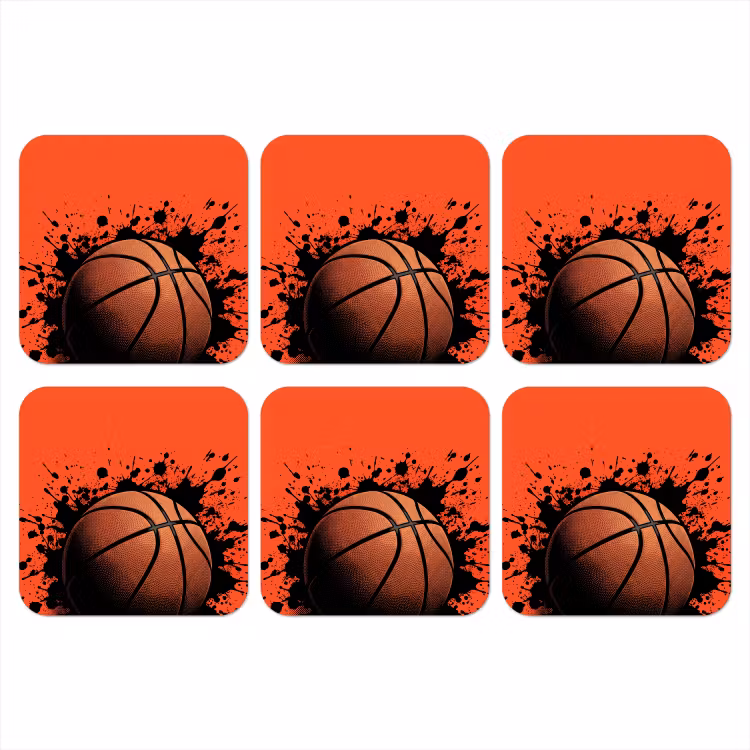 Onderzetter - Basketbal - Verf - Sport - Oranje — 1