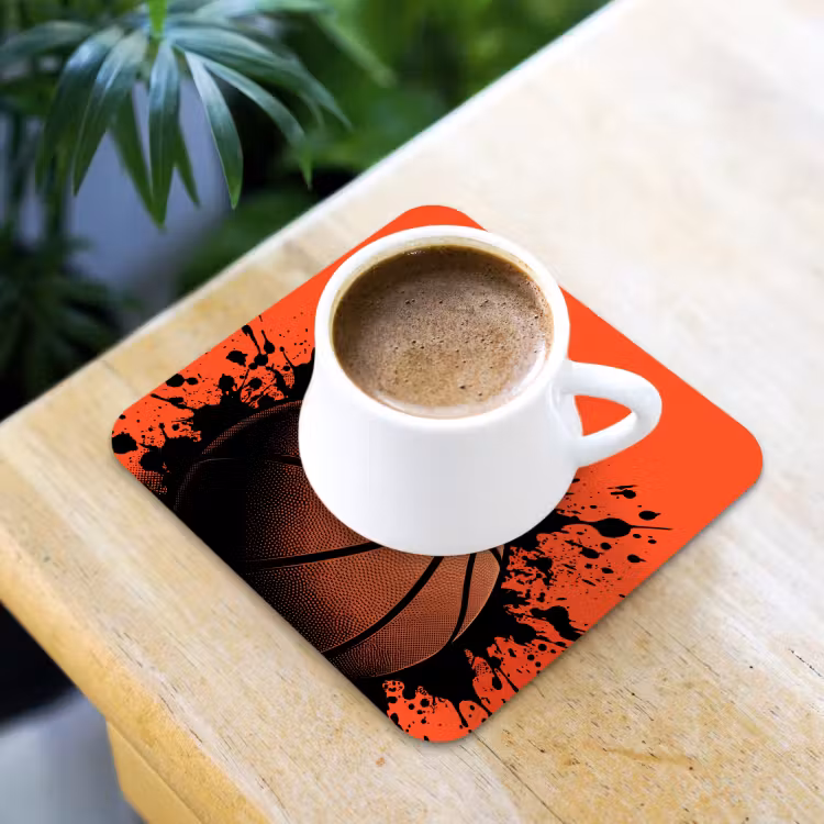 Onderzetter - Basketbal - Verf - Sport - Oranje — 2