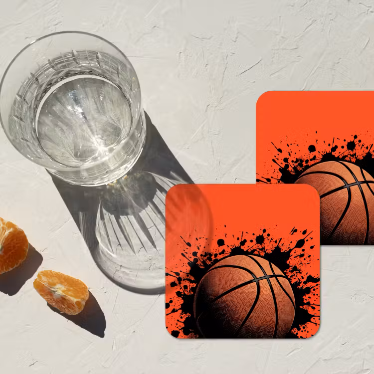 Onderzetter - Basketbal - Verf - Sport - Oranje — 3