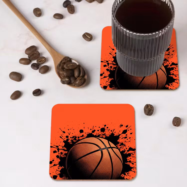 Onderzetter - Basketbal - Verf - Sport - Oranje — 4