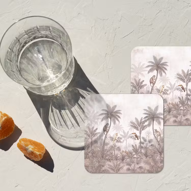 Onderzetter - Jungle - Dieren - Palmbomen — 3