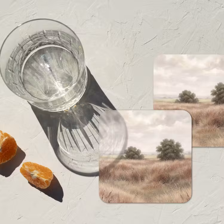 Onderzetter - Landschap - Minimalistisch - Beige — 3