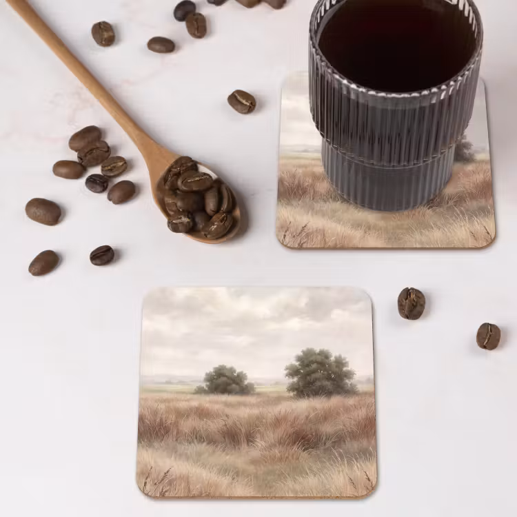 Onderzetter - Landschap - Minimalistisch - Beige — 4