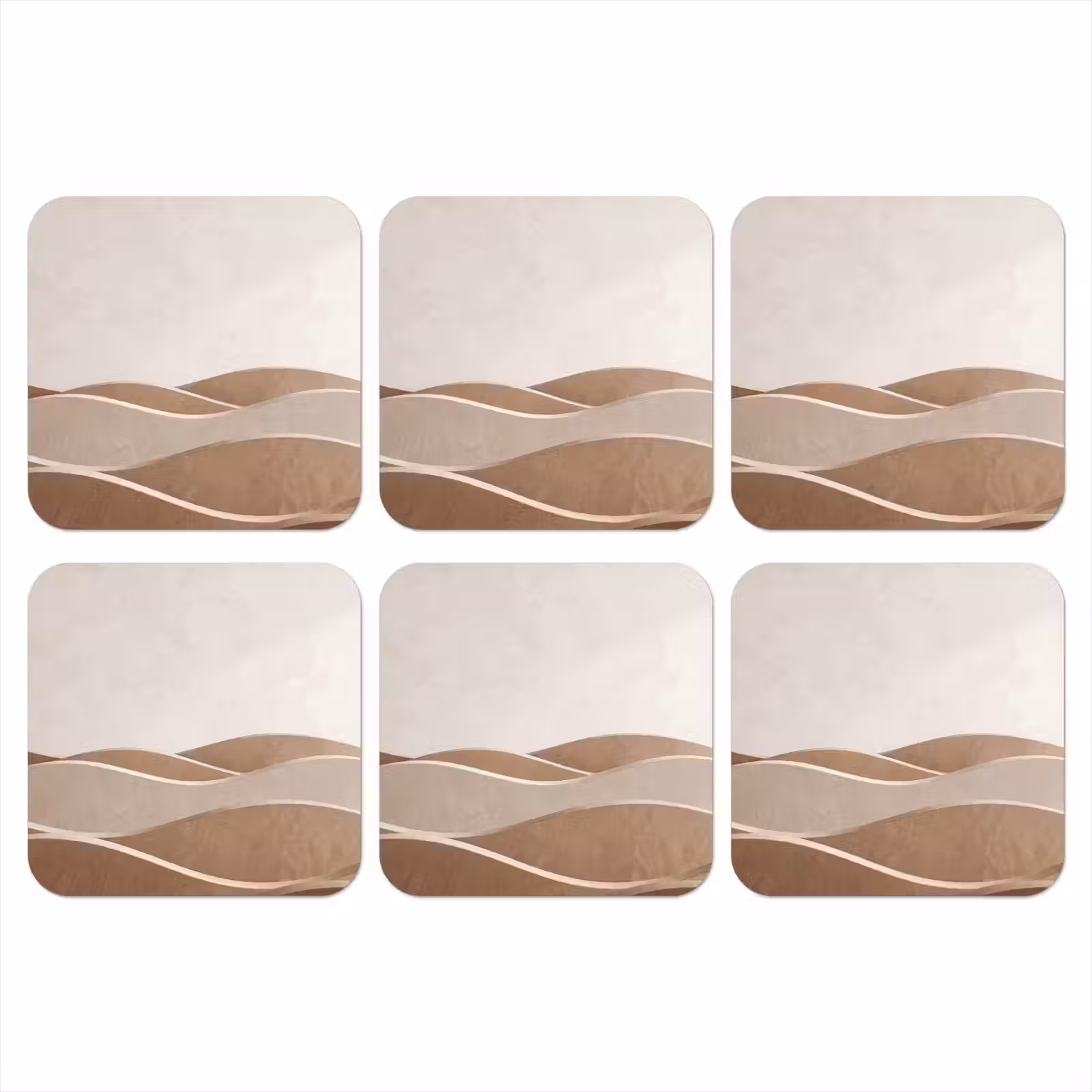 Onderzetter - Abstract - Golven - Modern - Beige — 1