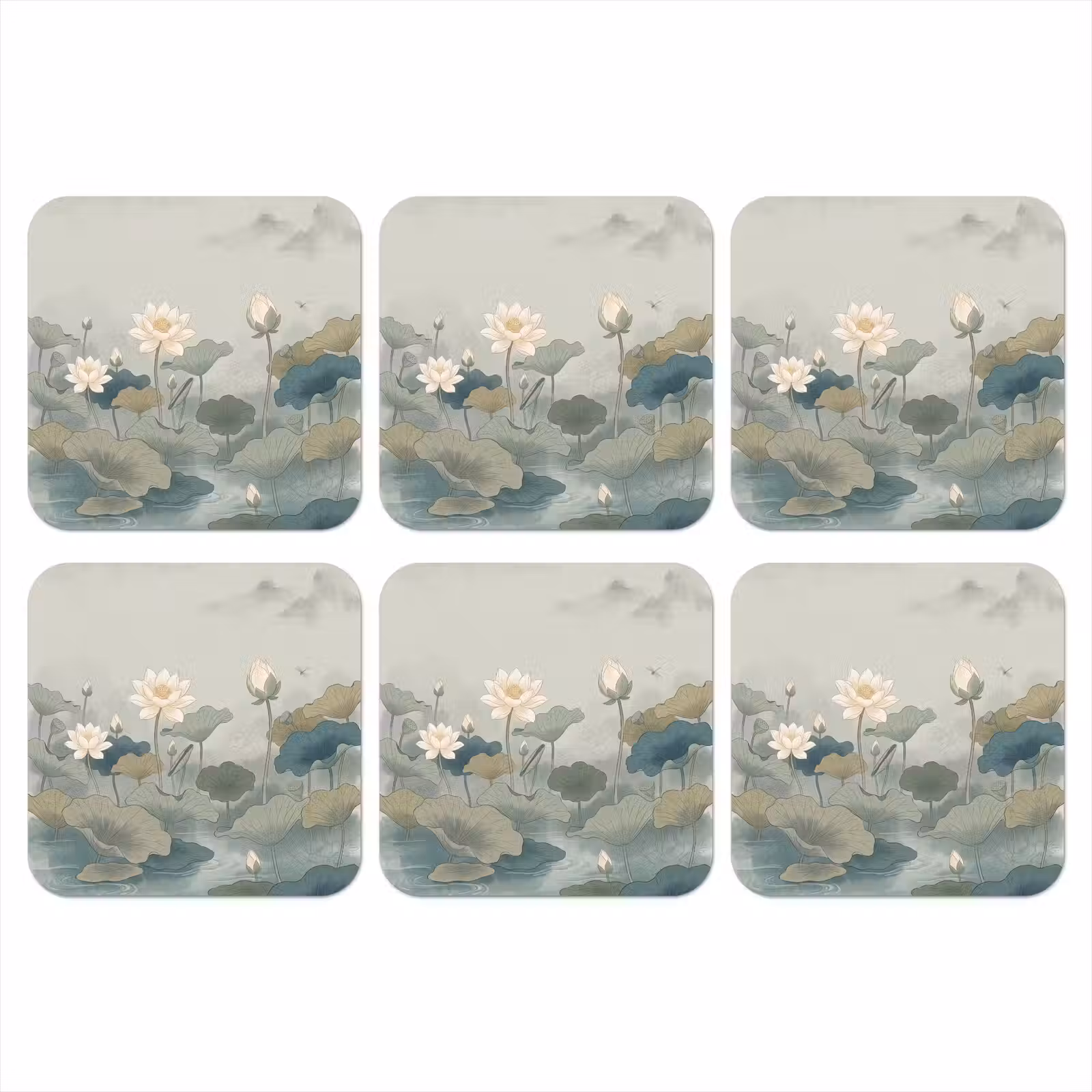 Onderzetter - Lotus - Bloemen - Groen — 1