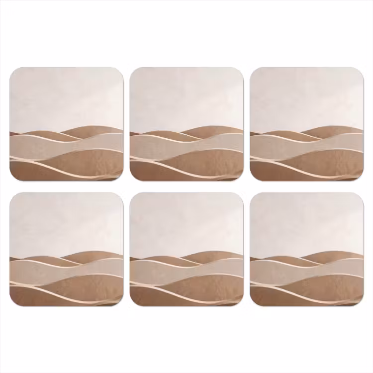 Onderzetter - Abstract - Golven - Modern - Beige — 1