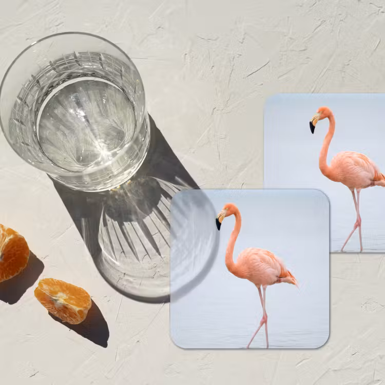 Onderzetter​ - Flamingo - Zee - Roze — 3