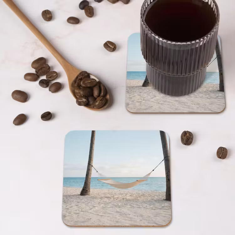 Onderzetter - Hangmat - Strand - Wit — 4