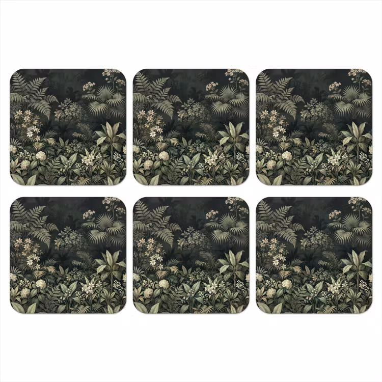 Onderzetter - Jungle - Bladeren - Botanisch - Groen — 1