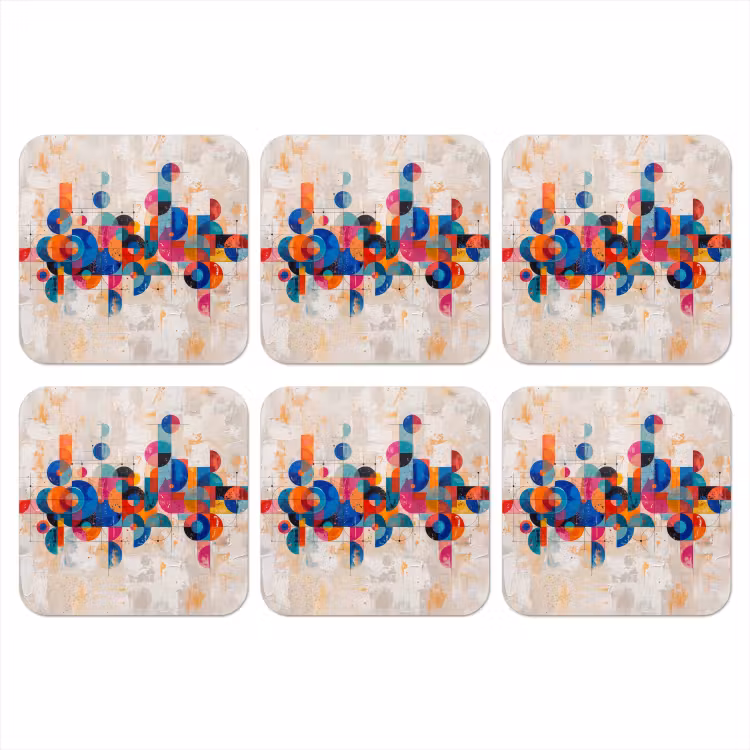 Onderzetter - Kunst - Geometrisch - Abstract - Kleurrijk — 1
