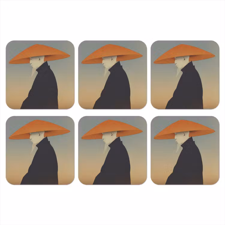 Onderzetter - Minimalistisch - Silhouet - Oranje — 1
