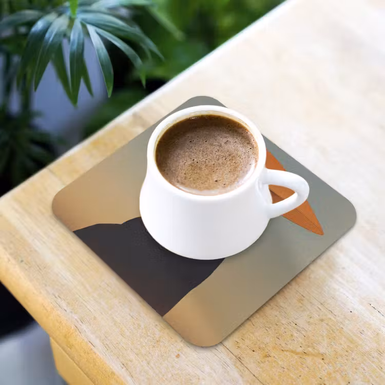 Onderzetter - Minimalistisch - Silhouet - Oranje — 2