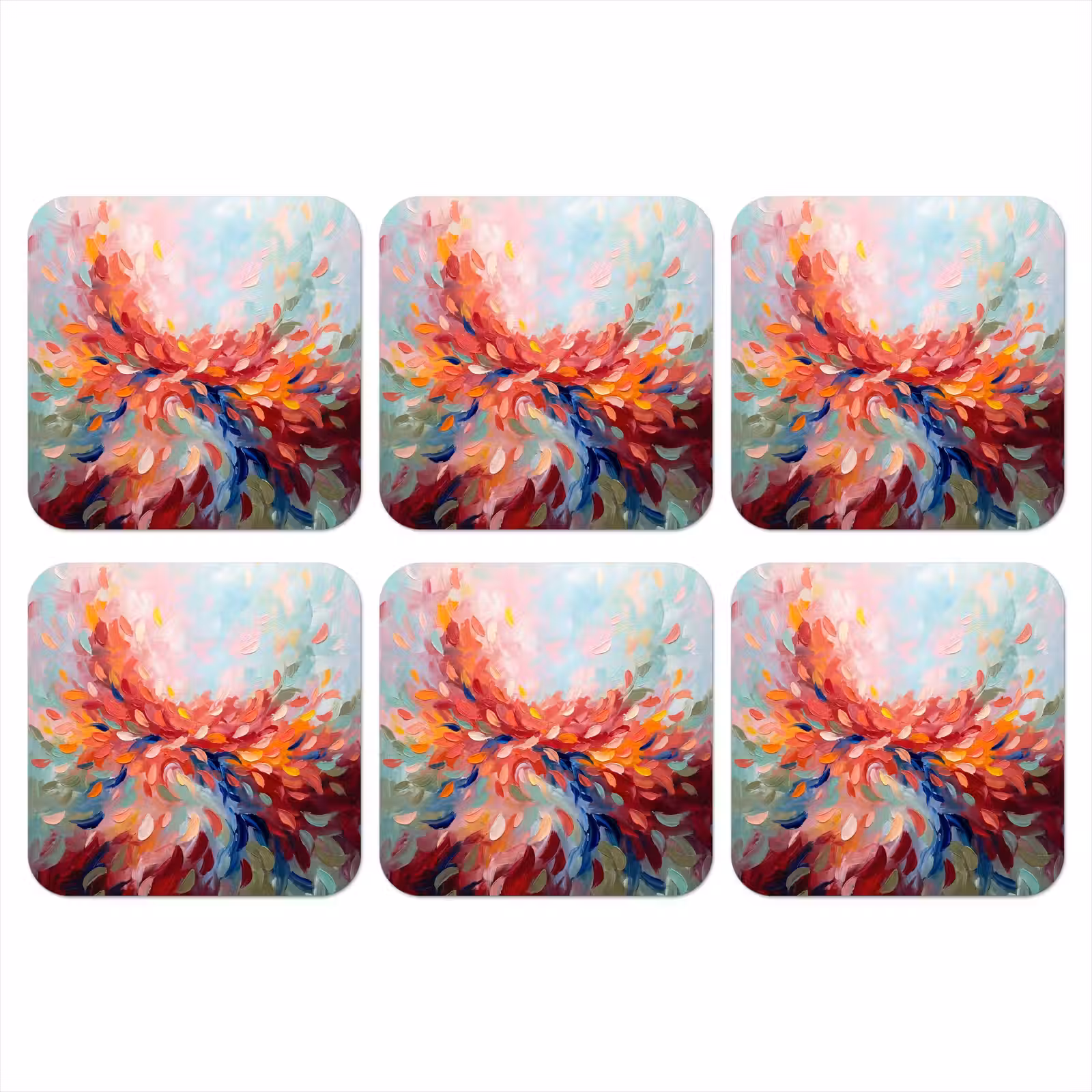 Onderzetter - Bloemen - Abstract - Kunst - Modern — 1