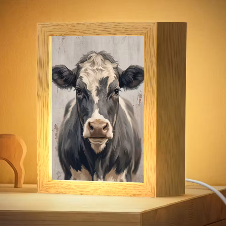 Nachtlampje - Koe - Portret - Dieren - Modern — 4