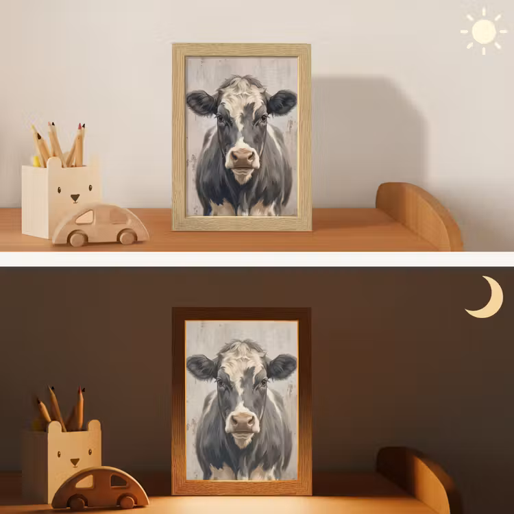 Nachtlampje - Koe - Portret - Dieren - Modern — 7