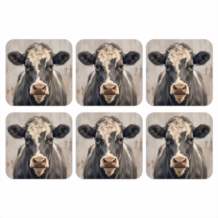 Onderzetter - Koe - Portret - Dieren - Modern — 1