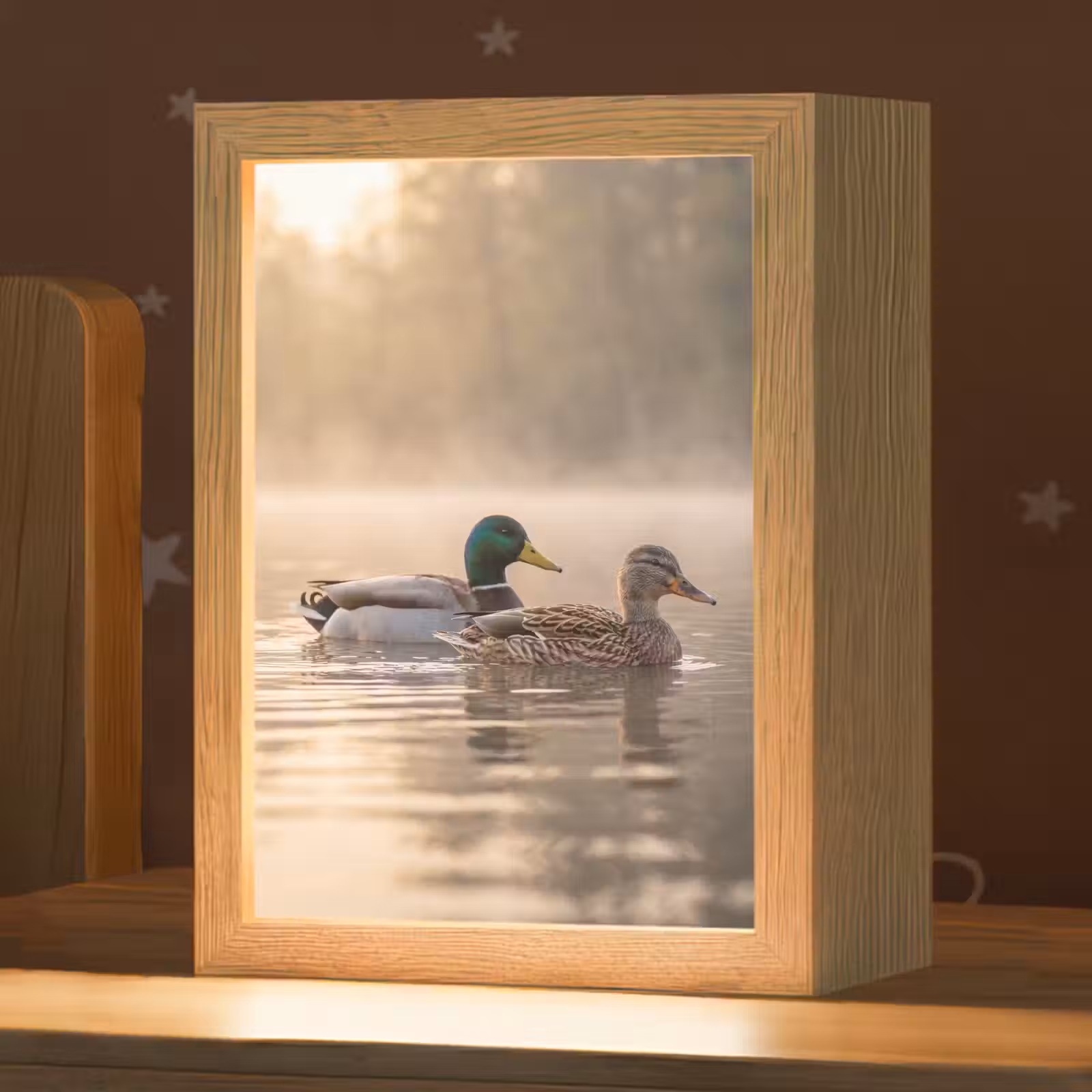 Nachtlampje - Eenden - Water - Mist - Natuur — 1