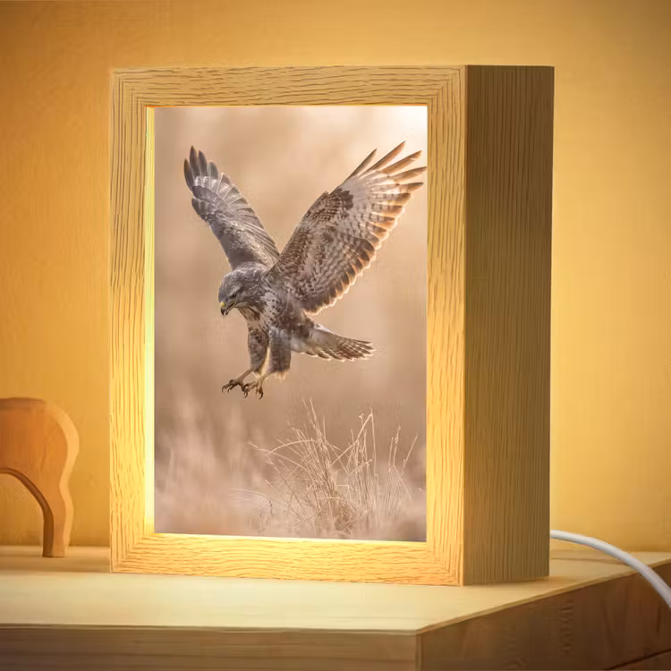 Nachtlampje - Buizerd - Roofvogel - Natuur - Bruin — 4