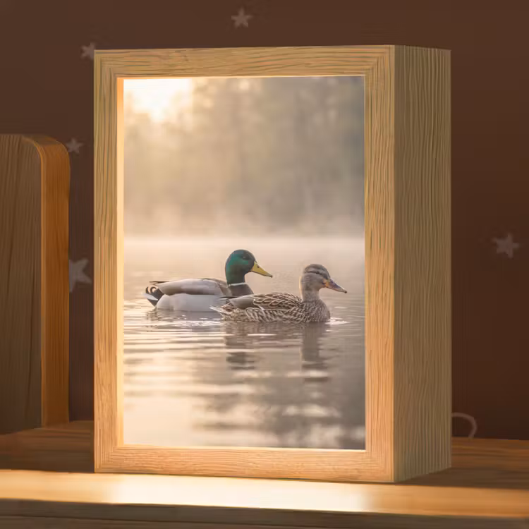 Nachtlampje - Eenden - Water - Mist - Natuur — 1