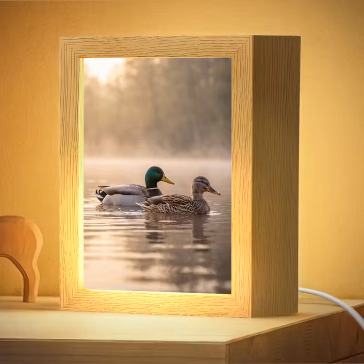 Nachtlampje - Eenden - Water - Mist - Natuur — 4