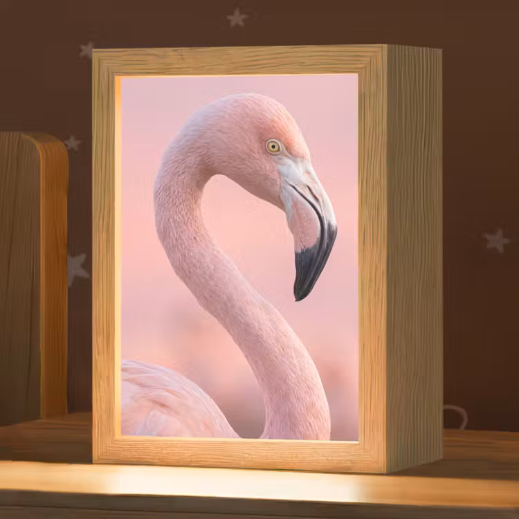 Nachtlampje - Flamingo - Portret - Roze — 1