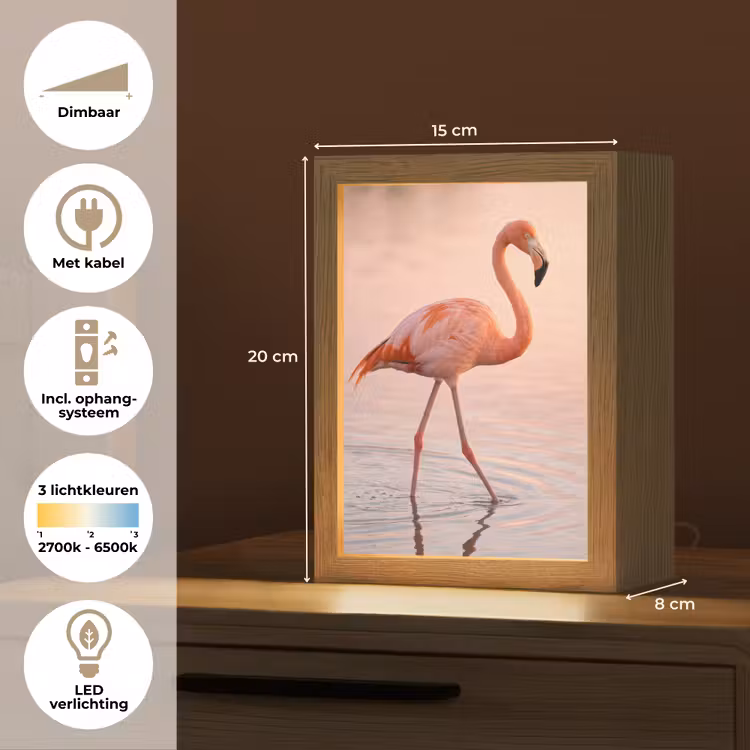 Nachtlampje - Flamingo - Water - Roze — 2