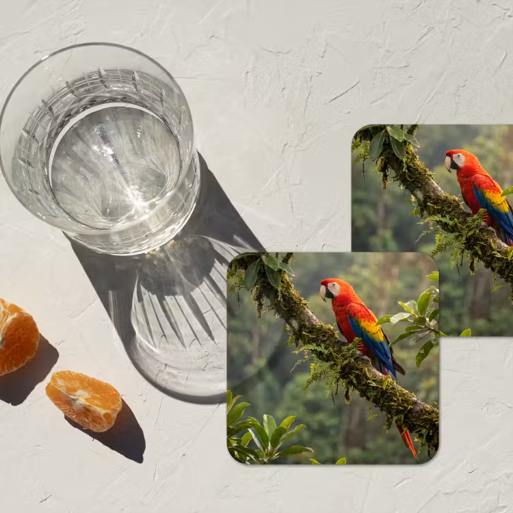 Onderzetter - Ara - Jungle - Rood — 3
