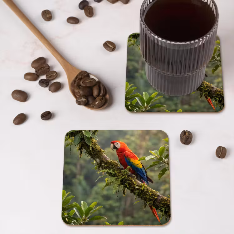 Onderzetter - Ara - Jungle - Rood — 4