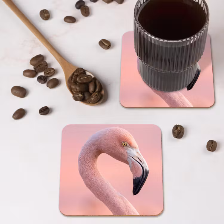 Onderzetter - Flamingo - Portret - Roze — 4