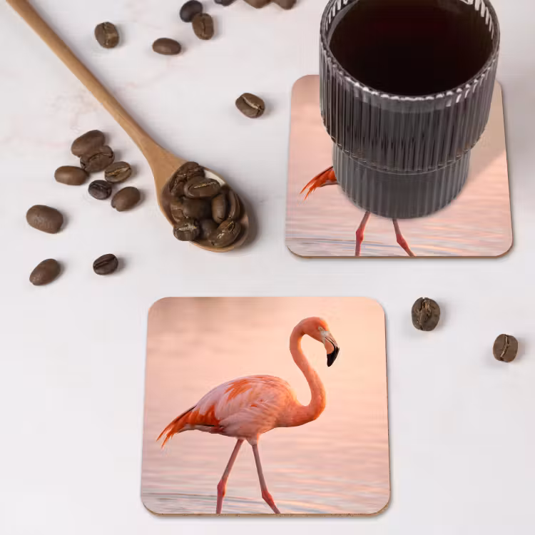Onderzetter - Flamingo - Water - Roze — 4