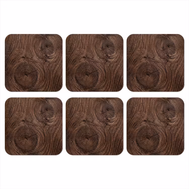 Onderzetter - Houtnerf - Textuur - Patroon - Bruin - Rustiek — 1