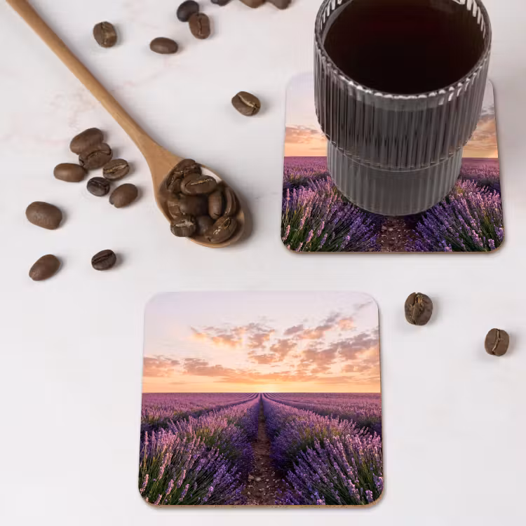 Onderzetter - Landschap - Lavendelveld - Paars — 4