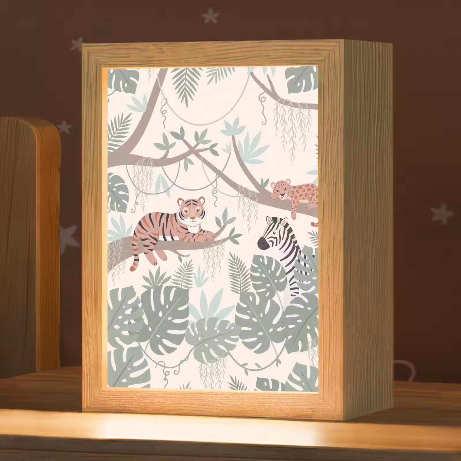 Nachtlampje - Jungle - Rustiek - Pastel — 1