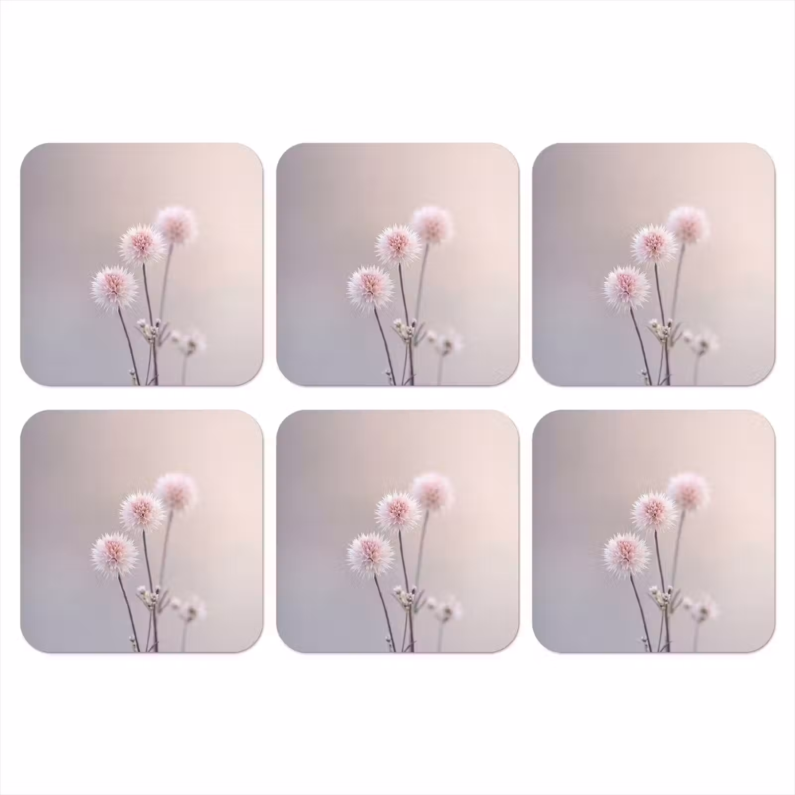 Onderzetter - Bloemen - Bollen - Roze — 1