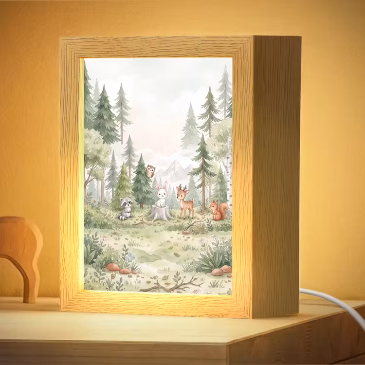 Nachtlampje - Bos - Dieren - Groen — 4