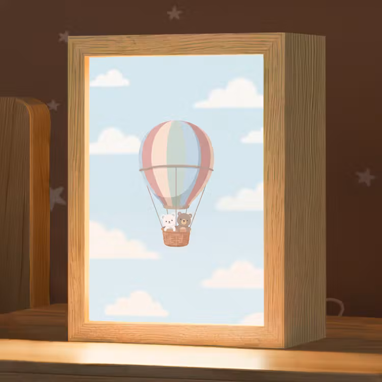 Nachtlampje - Luchtballon - Beren - Pastel — 1