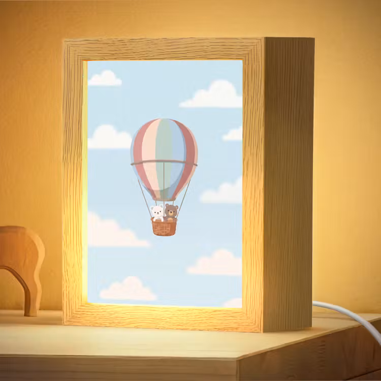 Nachtlampje - Luchtballon - Beren - Pastel — 4