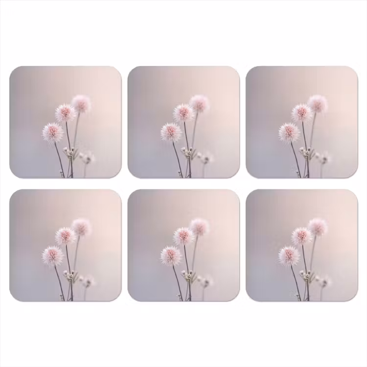 Onderzetter - Bloemen - Bollen - Roze — 1