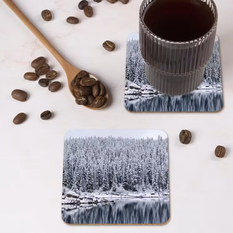 Onderzetter - Bos - Reflectie - Meer - Winter - Serene — 4