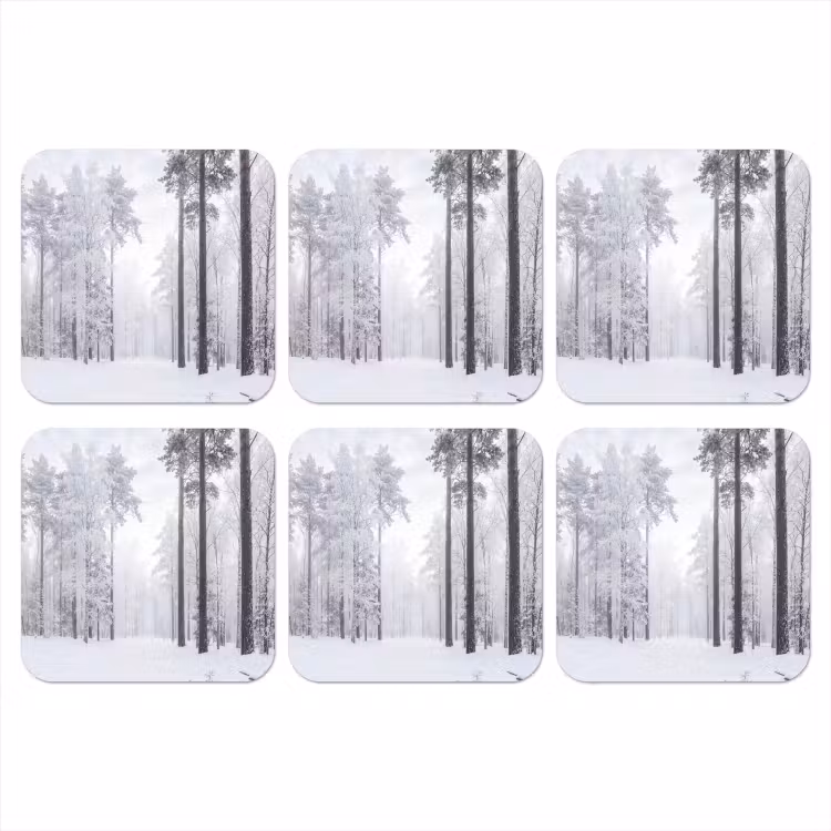 Onderzetter​ - Bos - Sneeuw - Pad - Winter - Stilte — 1