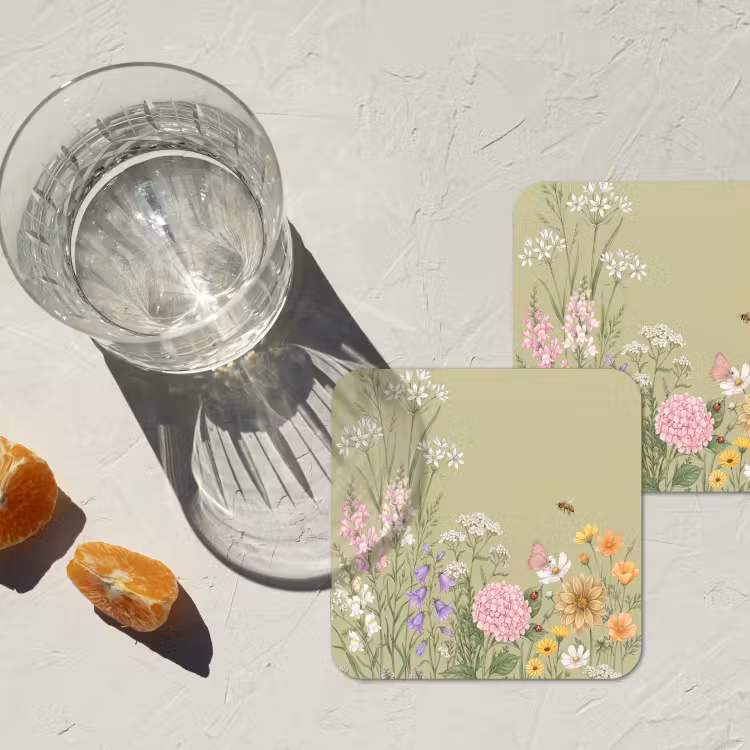 Onderzetter - Botanisch - Bloemen - Kleurrijk — 3