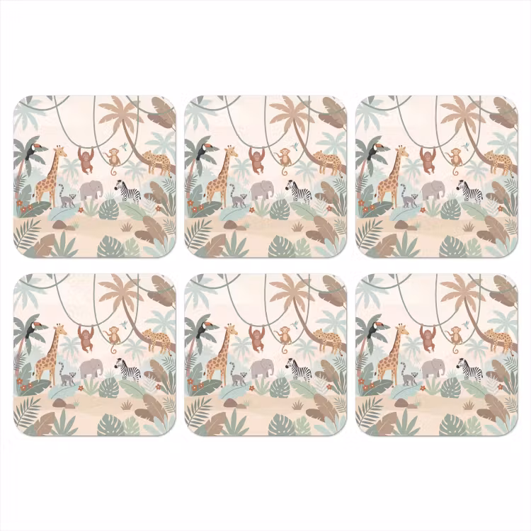 Onderzetter​ - Jungle - Dieren - Groen — 1