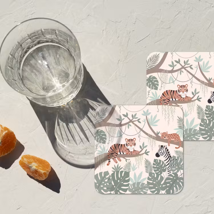Onderzetter​ - Jungle - Rustiek - Pastel — 3