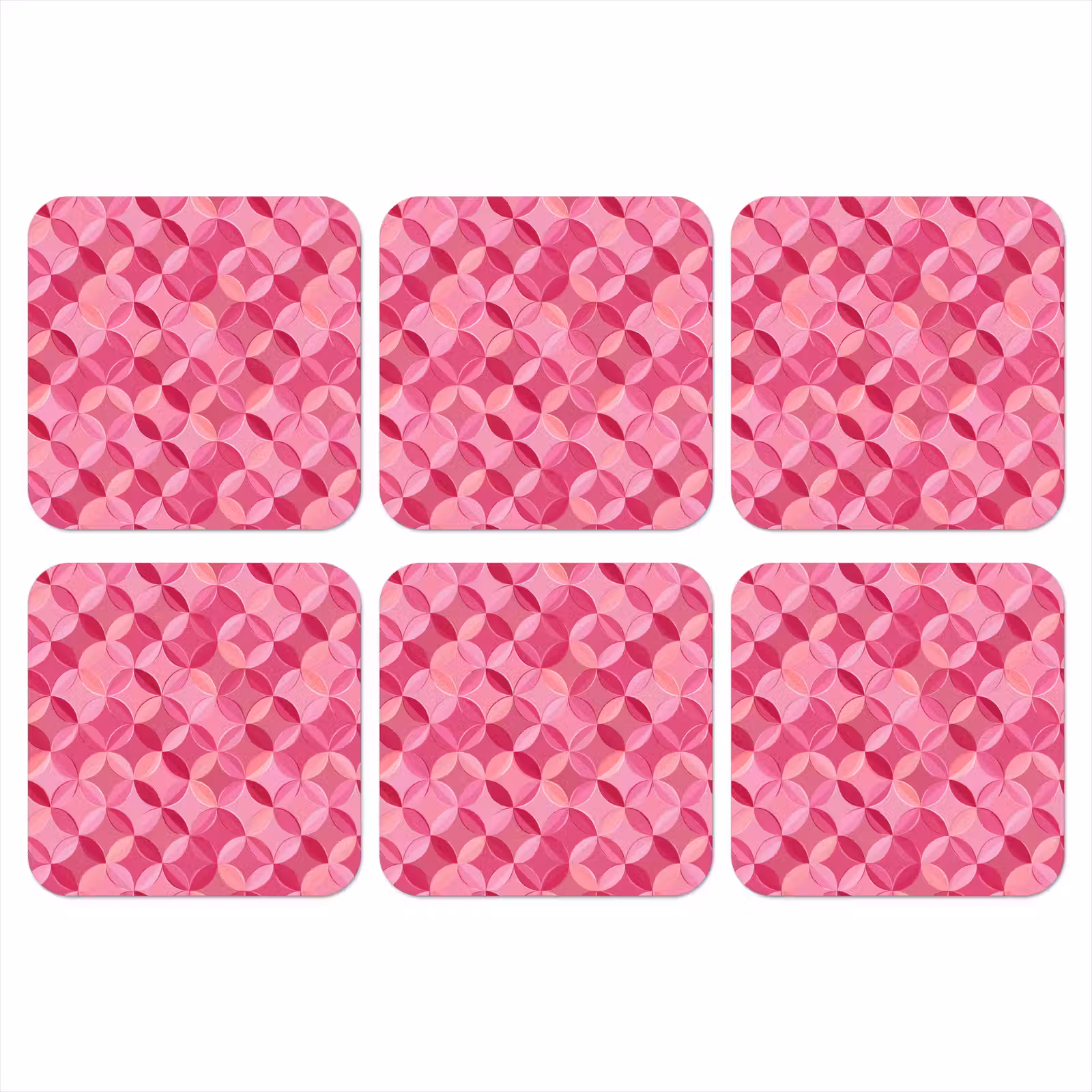 Onderzetter - Geometrisch - Mozaïek - Modern - Roze — 1