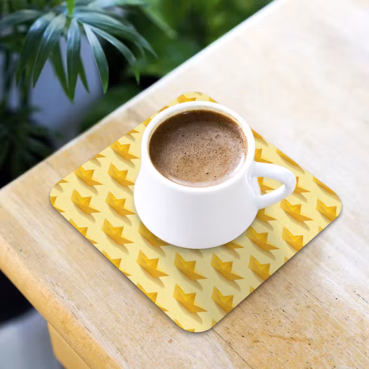 Onderzetter - Bootjes - Origami - Creatief - Geel — 2