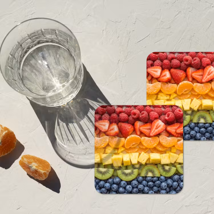 Onderzetter - Fruit - Regenboog - Gezond - Kleurrijk — 3