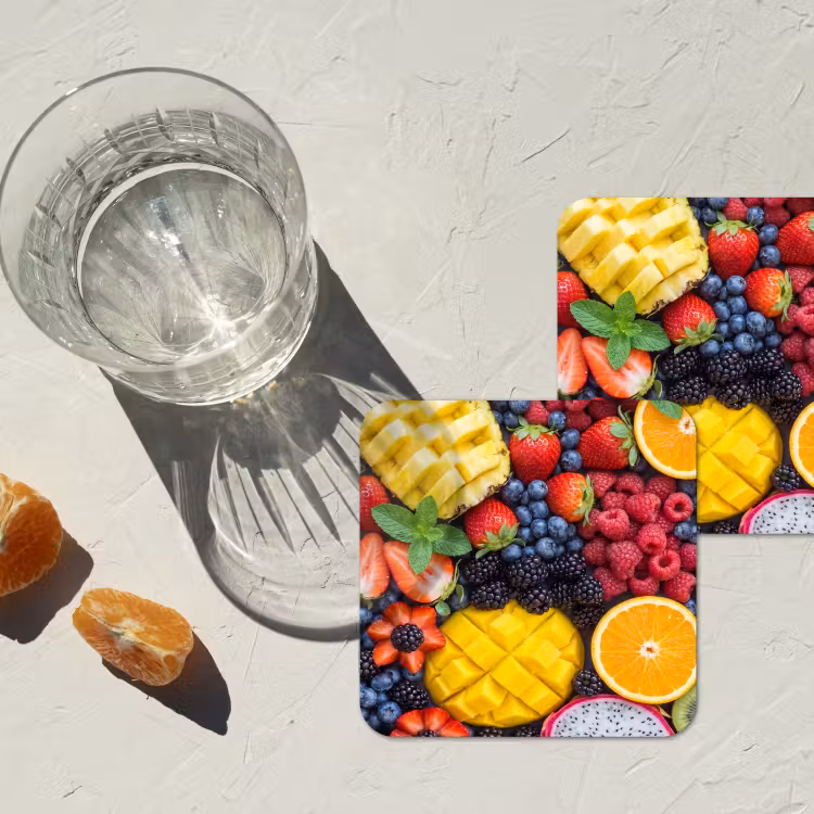 Onderzetter - Fruit - Vers - Kleurrijk - Eten — 3